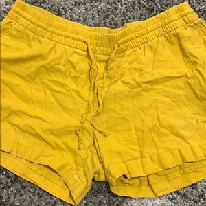 Old Navy Yellow Linen Shorts